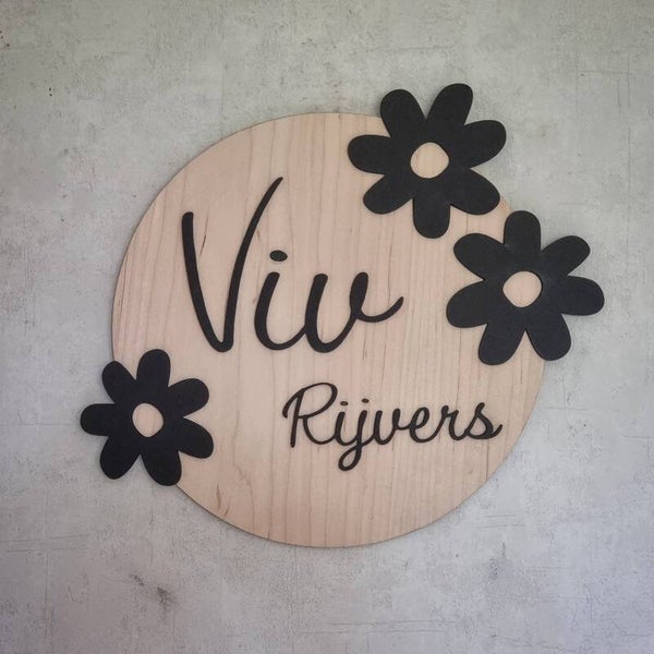 Geboortebord met naam