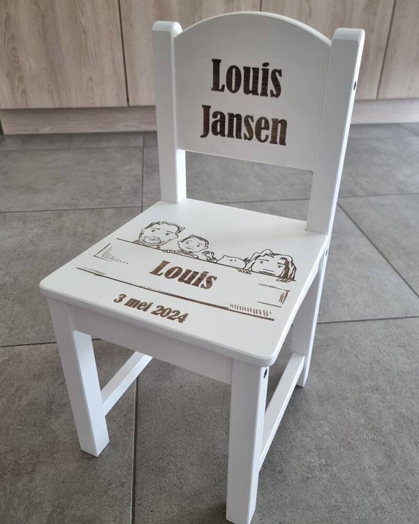 Geboortestoel met naam