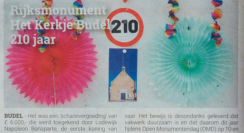 Het Kerkje Budel 210 jaar