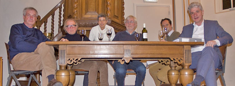 Bestuur februari 2020, henk, Jo, Tjabine, Hendrik, Bram, Johan