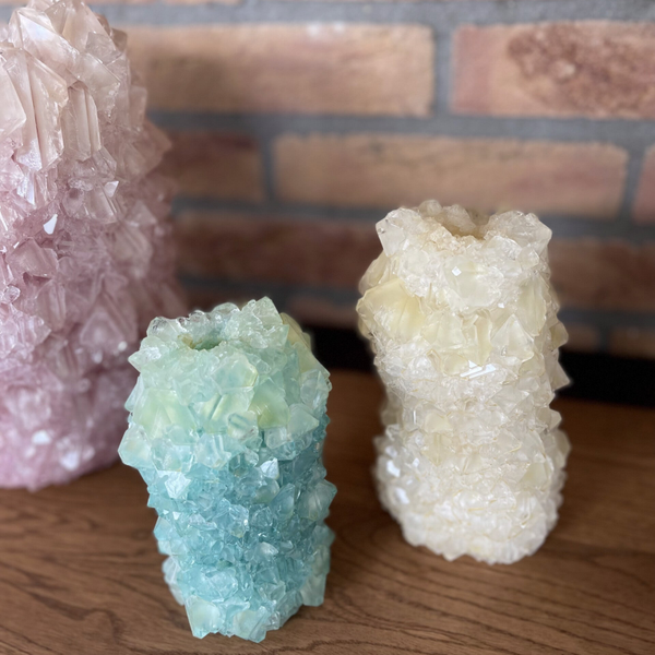 Mini crystal vase yellow