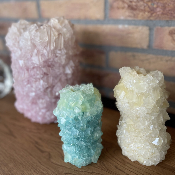 Mini crystal vase turquoise