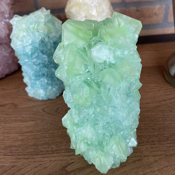 Mini crystal vase Lime green