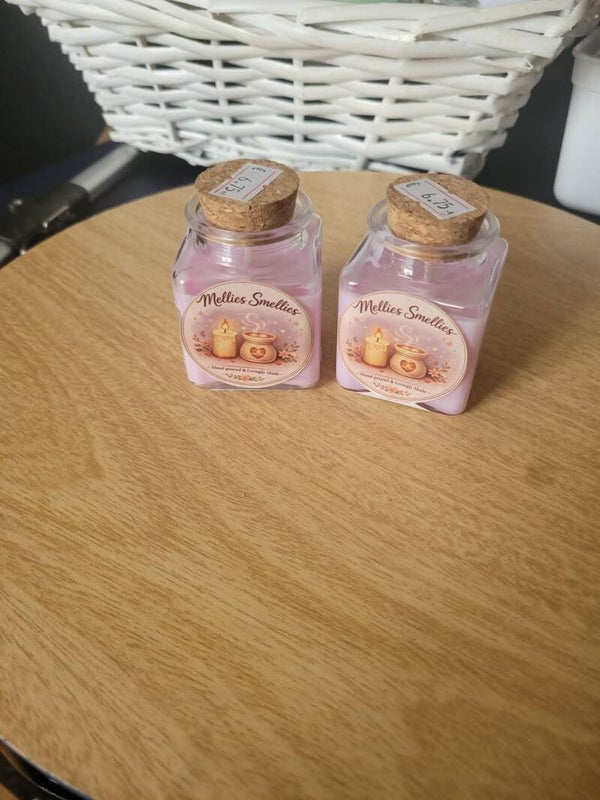 square glass candle