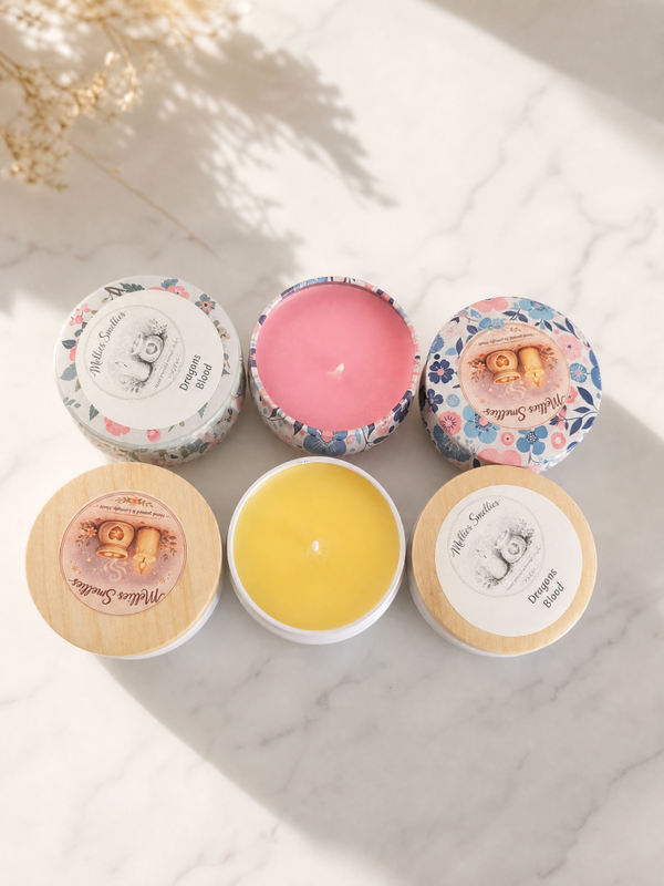 Small scented container candles