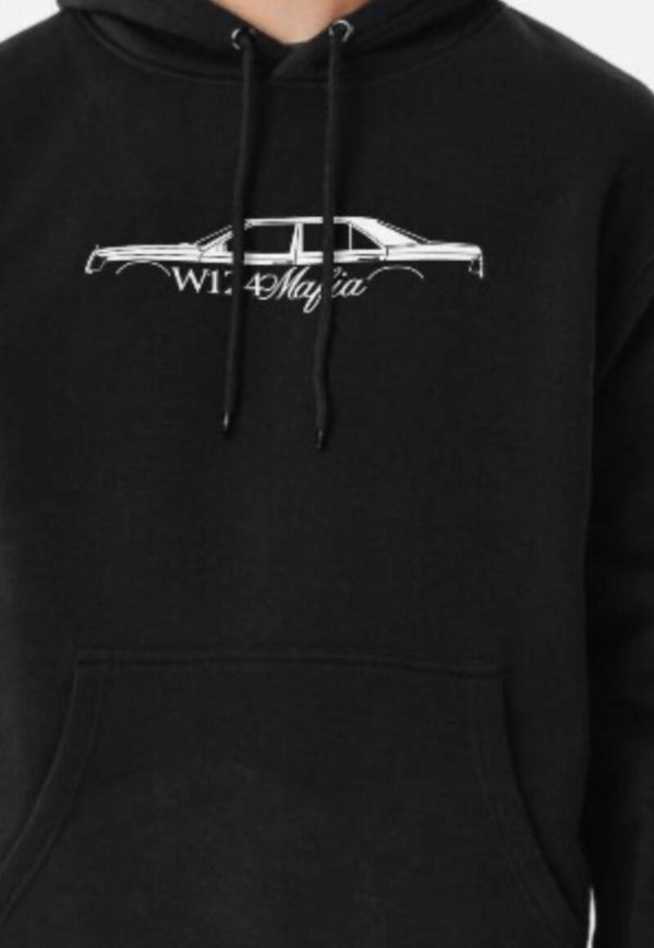 Car silhouette & social tag hoodie