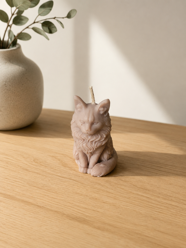 Scented main coon cat candle