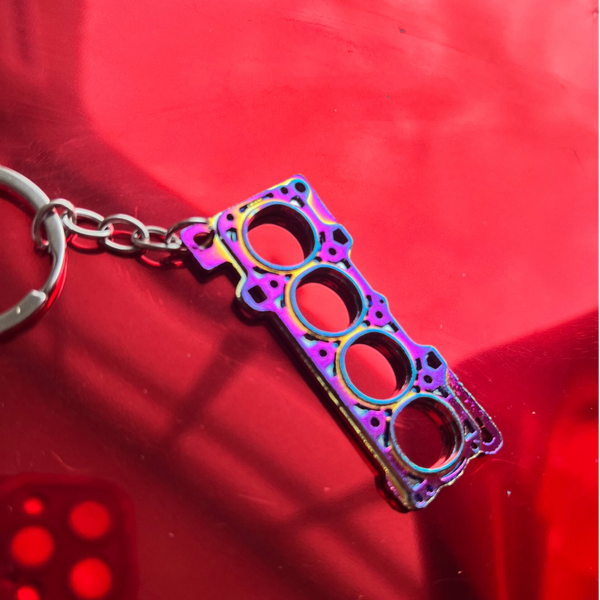 Oil stain gasket keychain