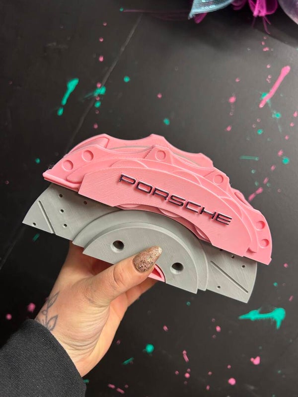 Brake caliper pen/makeup brush holder