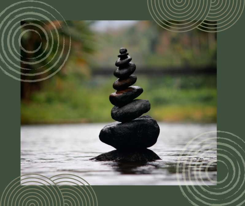 Balance stones stacked spa like photo zen