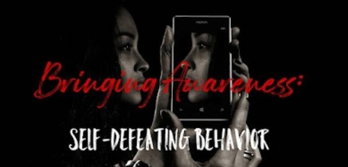 Title of the article above a dark picture of a woman looking in the mirror.