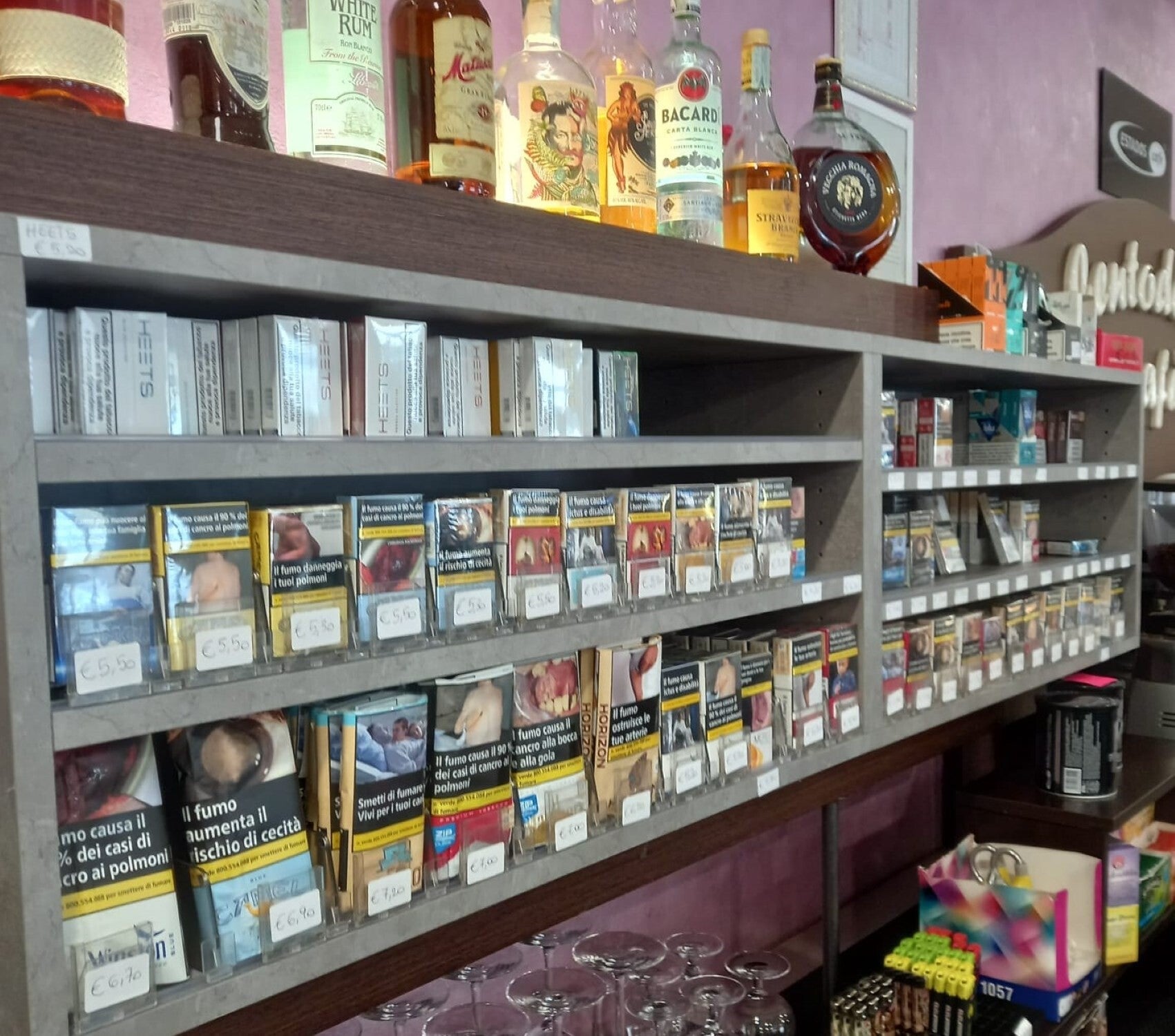 Espositore tabacchi per BAR con PATENTINO