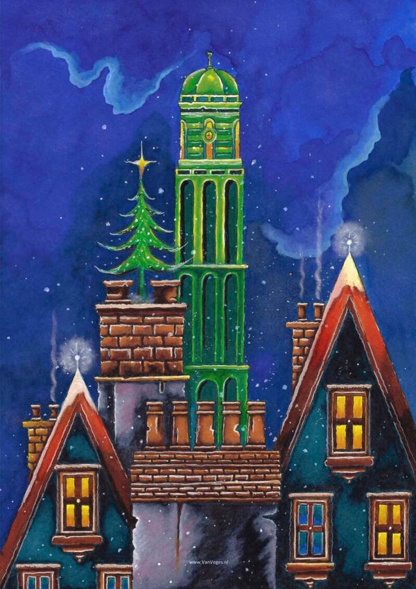 4A Kerstkaart Zwolle.