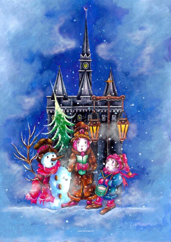 5A Kerstkaart Zwolle.