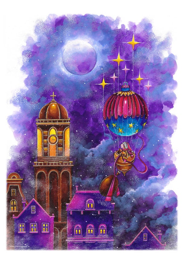 1B Kerstkaart Zwolle - Staand.