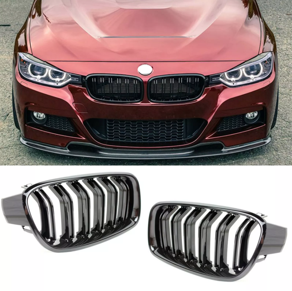 GRILL NERKI ATRAPA dla BMW F30 F31 2013-2019 CZARNY POŁYSK M3 LOOK