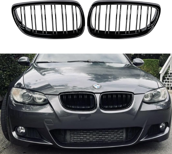 GRILL NERKI ATRAPA dla BMW E92 E93 2006-2009 PRELCI PRZEDLIFT CZARNY POŁYSK