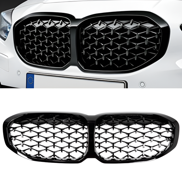 GRILL NERKI ATRAPA DO BMW F40 F41 2019+ CZARNY M LOOK DIAMOND
