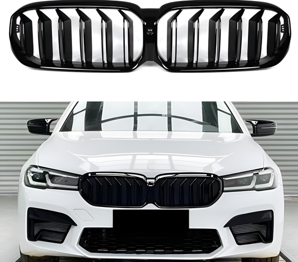 GRILL NERKI ATRAPA BMW G30 G31 LIFT LCI 2020-2025+ CZARNY POŁYSK M5 LOOK