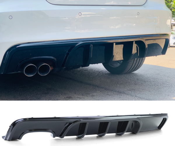 DYFUZOR TYLNEGO ZDERZAKA dla BMW E82 E88 M PAKIET CZARNY POŁYSK