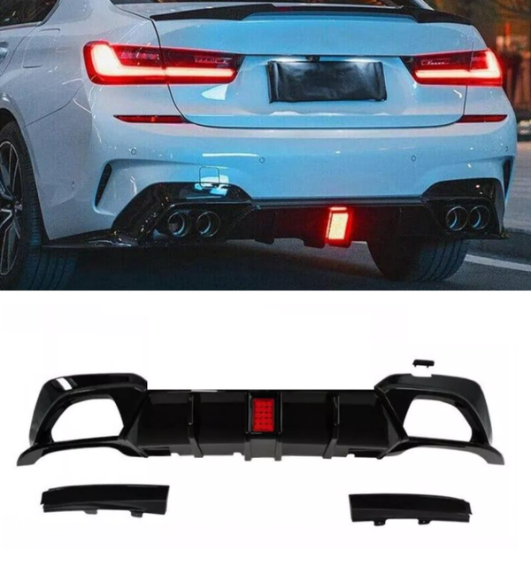 DYFUZOR ZDERZAKA F1 LED STOP DLA BMW G20 G21 M SPORT PRZEDLIFT