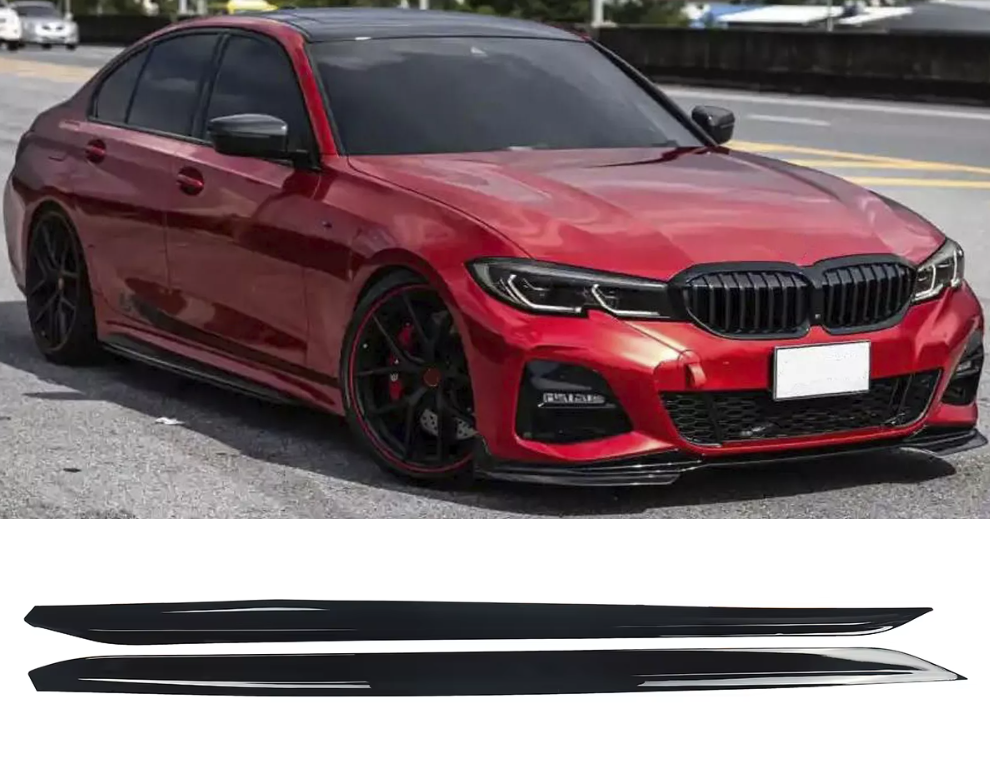 DOKŁADKI LISTWY PROGÓW MP STYLE dla BMW G20 G21 M PAKIET CZARNY POŁYSK