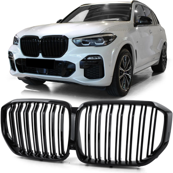 GRILL NERKI ATRAPA DO BMW X5 G05 PRZEDLIFT 2018-2023 CZARNY POŁYSK