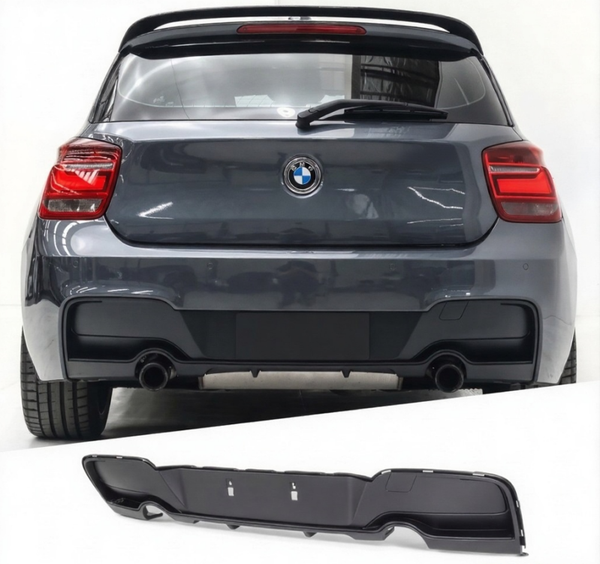 DYFUZOR TYLNEGO ZDERZAKA BMW F20 F21 135 STYL 10-15 M PAKIET CZARNY POŁYSK
