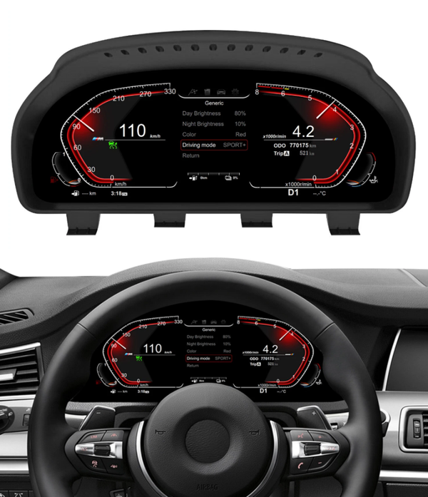 LICZNIK CYFROWY LCD ZEGARY BMW F07 F10 F11 F06 F12 F01 F02 F15 F16 F25 F26