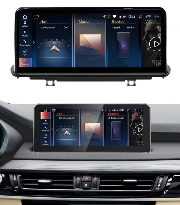 EKRAN NAWIGACJA ANDROID14 8GB RAM DO BMW X5 X6 F15 F16 2014-2017 SYSTEM NBT