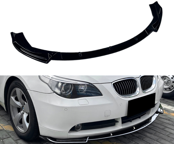 DOKŁADKA ZDERZAKA ZWYKŁEGO PRZÓD DLA BMW E60 E61 SPLITTER 2003-2007 CZARNY