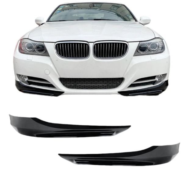 SPLITTER FLAPS CZARNY DLA BMW E90 E91 2008-2012 LCI LIFT DOKŁADKA