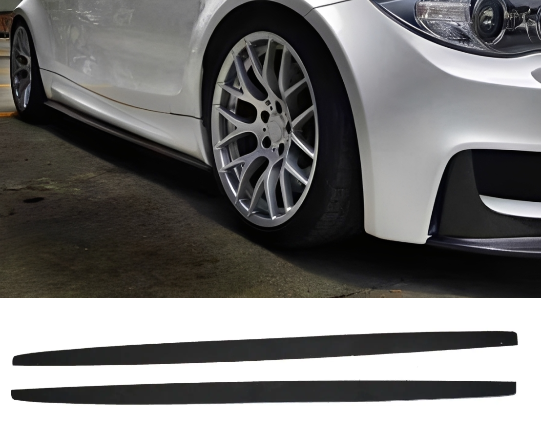 DOKŁADKI LISTWY PROGÓW MP STYLE dla BMW E82 2007-2011 CZARNY POŁYSK