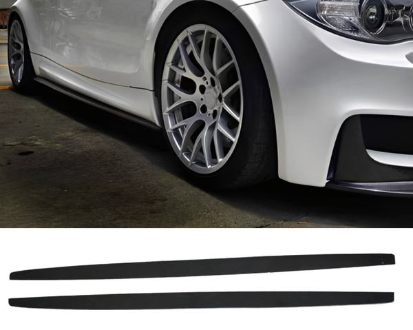 DOKŁADKI LISTWY PROGÓW MP STYLE dla BMW E82 2007-2011 CZARNY POŁYSK