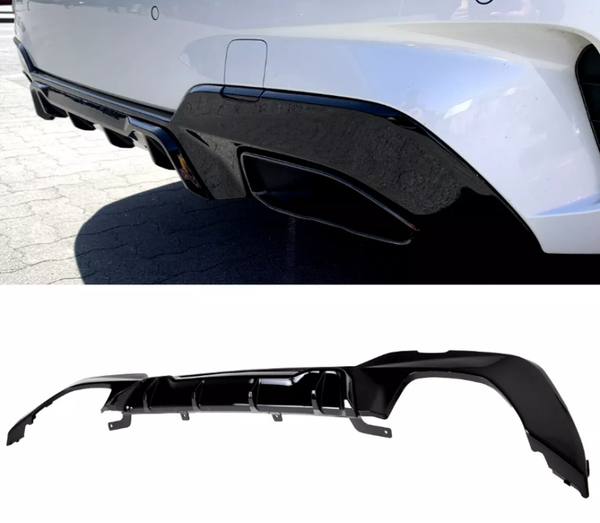 DYFUZOR TYLNEGO ZDERZAKA DLA BMW G20 G21 M SPORT PRZEDLIFT CZARNY M340 LOOK