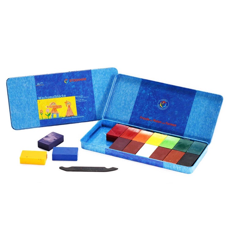 Stockmar Bijenwaskrijtjes - 16 blokjes