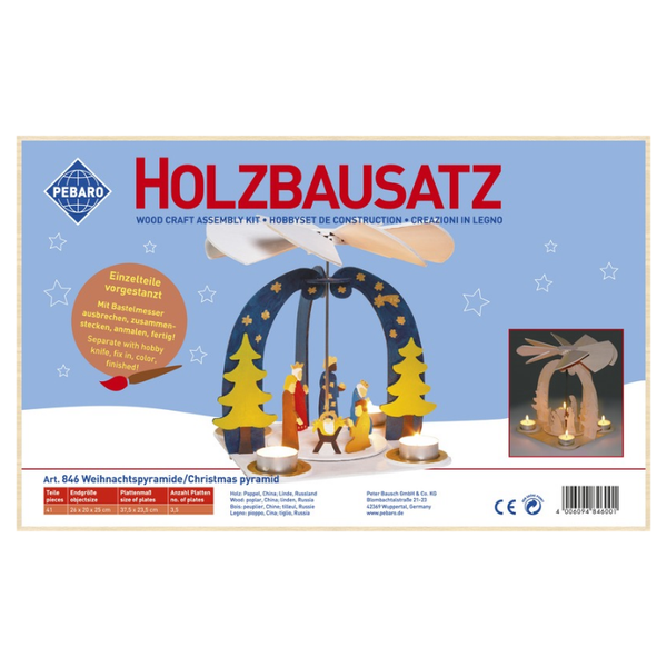 Pebaro Houten 3D puzzel Kerstpiramide