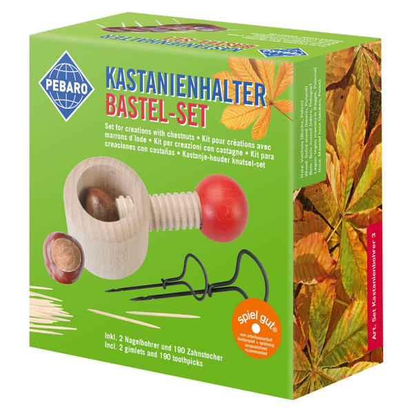 Pebaro Kastanjehouder set met 2 handboortjes