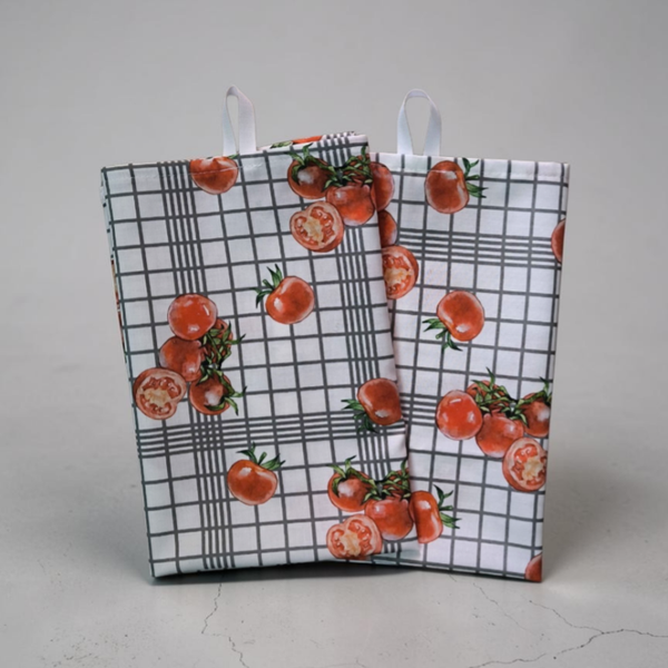 Premium Küchen-Handtücher „Tomate“ im 2er-Set – 100% reine Baumwolle – OEKO-TEX®