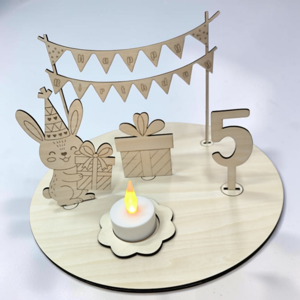 🎂 Geburtstagszahlenteller aus Holz (3 mm) – Ein zeitloser Klassiker für den Gabentisch