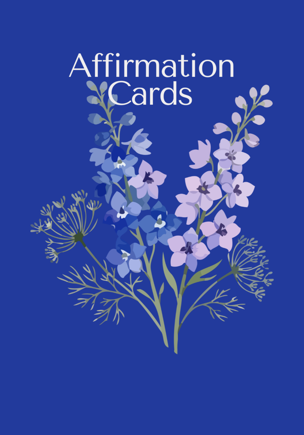 NEW <3 Digital Blue Flower Affirmations for Entrepreneurship