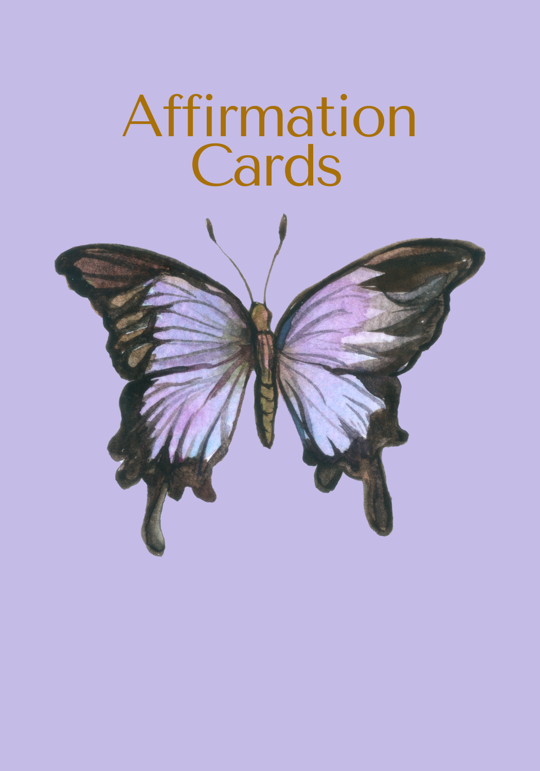 Digital Butterfly Affirmation Cards for Business