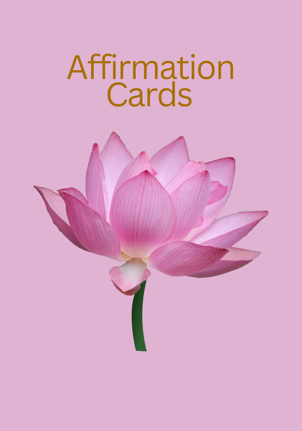 Digital Lotus Flower Affirmations for Mindset