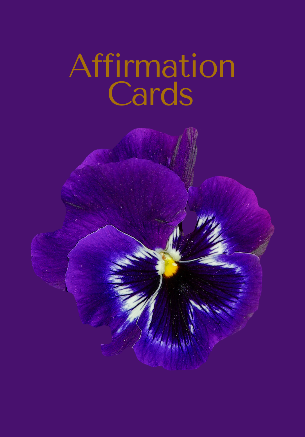 Digital Purple Violet Affirmation Cards for Love