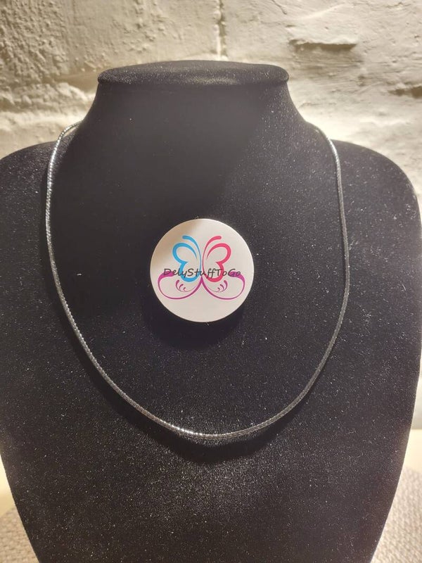 Lederlook ketting. 45cm