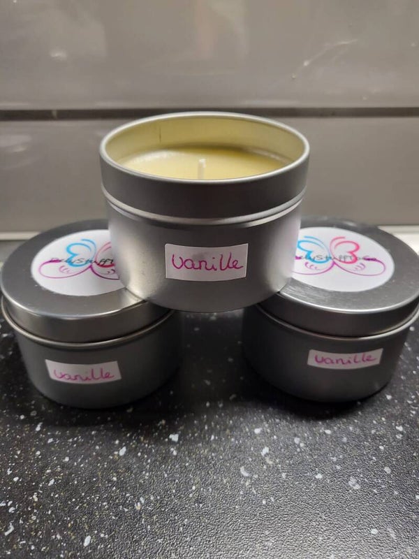Home made Vanille sojawaxkaarsje