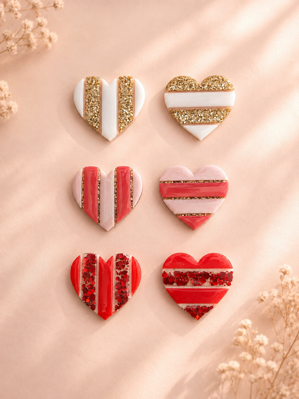 Broches cœurs ( 3 Packagings )
