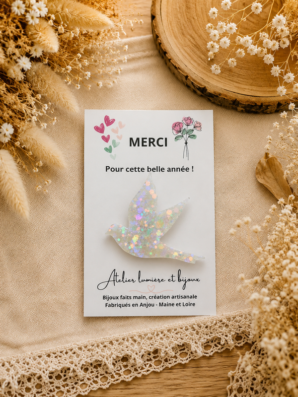 Magnet colombe  (Packaging Cadeau de fin d'année)