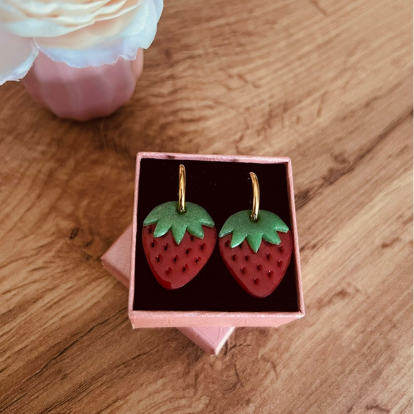 Pampilles fraises   (sans créoles)