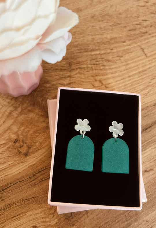 Boucles d'oreilles argentées Oriane